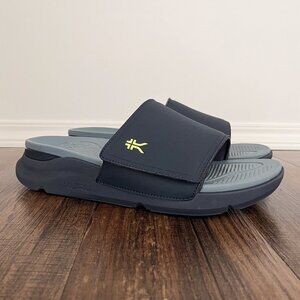 Kuru Moment Slide Sandal Recovery Adjustable Support Comfort Active Size 12 Blue